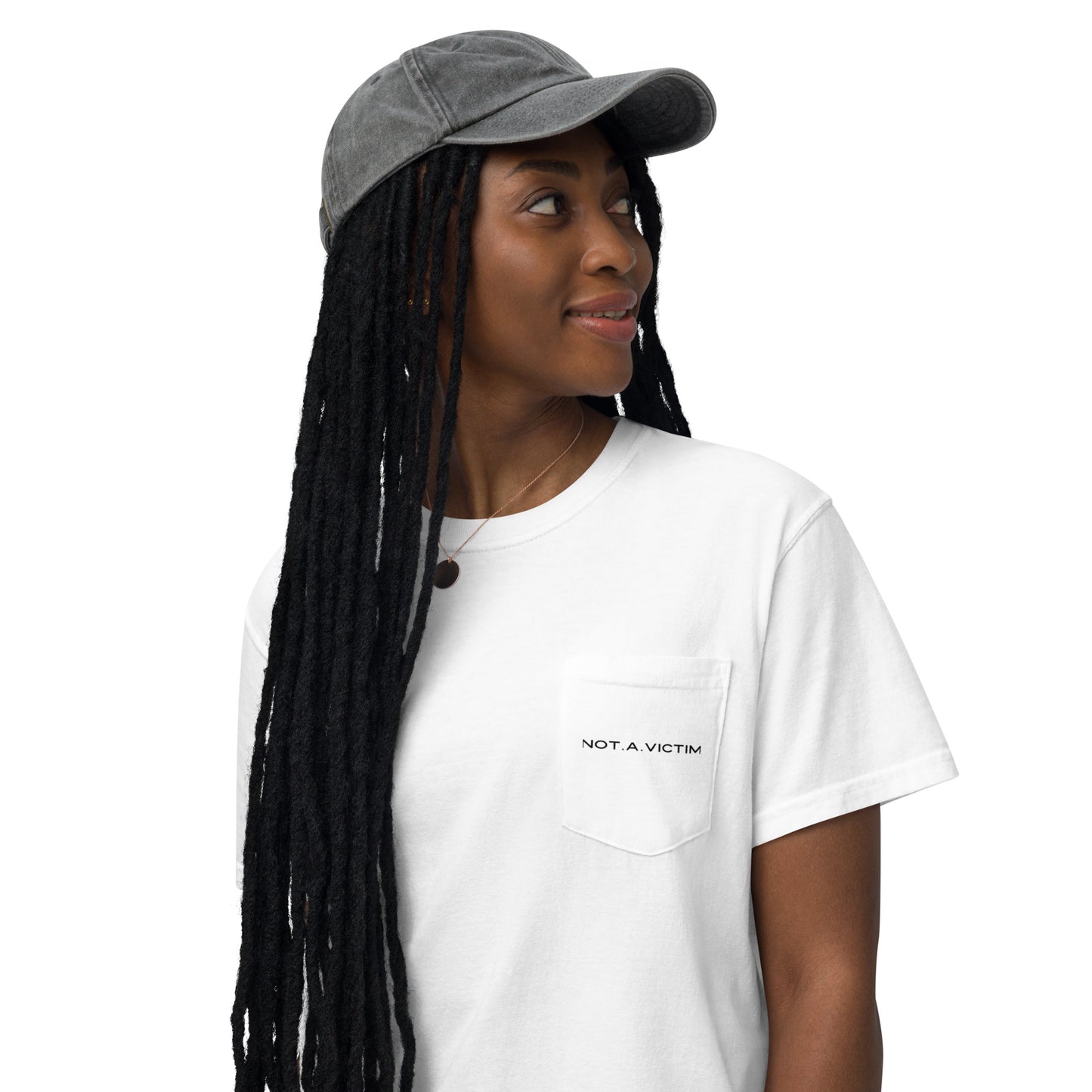Not.A.Victim. (Unisex) pocket t-shirt
